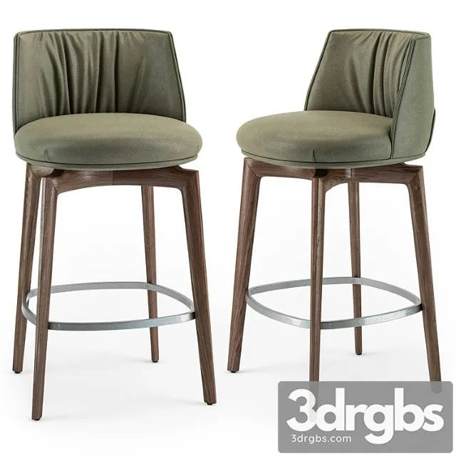 Poltrona frau archibald wood stool