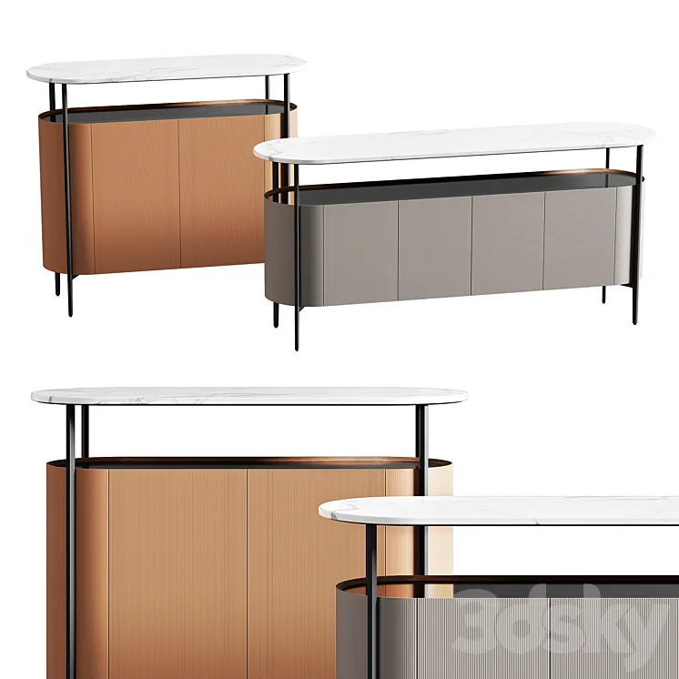 Poltrona Frau cabinets collection MI 3DS Max Model