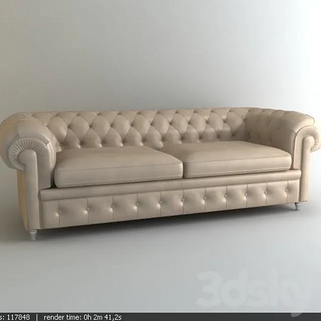 Poltrona Frau Chester-Couch-Seater Sofa 3DSMax File