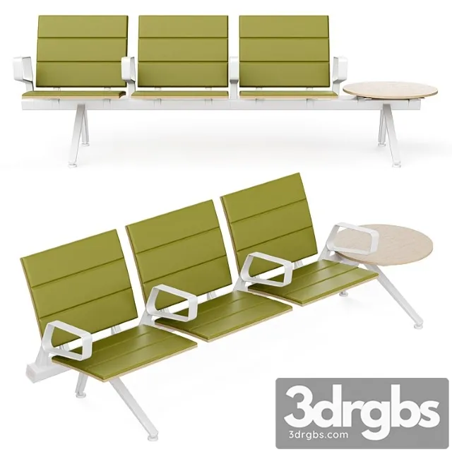 Poltrona frau flair airport seating system green