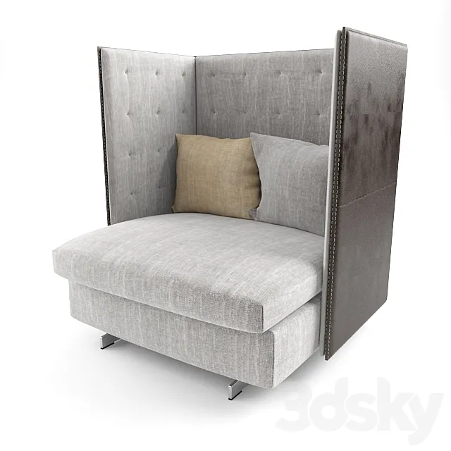 Poltrona Frau GRAN TORINO HB LARGE ARMCHAIR 3DS Max Model