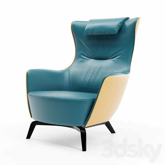 Poltrona frau mamy blue 3DS Max Model