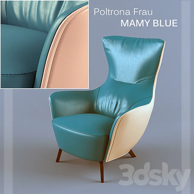 POLTRONA FRAU MAMY BLUE 3DS Max Model