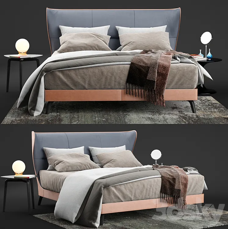 Poltrona Frau Mamy Blue Bed 3DS Max