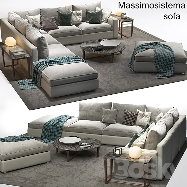 Poltrona Frau set 001 3ds Max