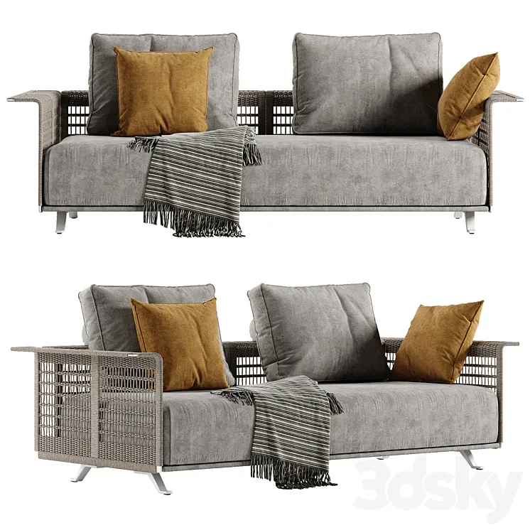 Poltrona Frau Solaria sofa 3DS Max Model