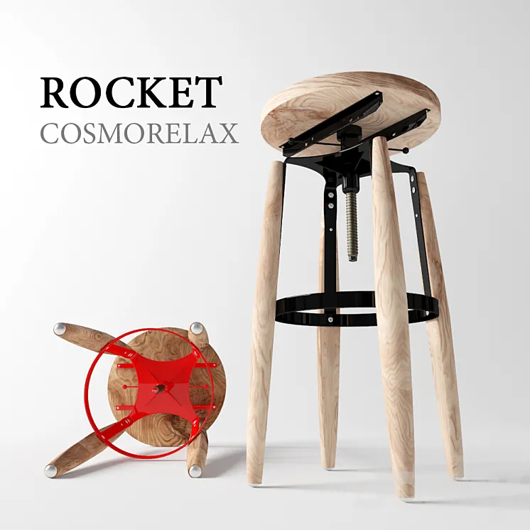 Polubarny chair Rocket 3DS Max
