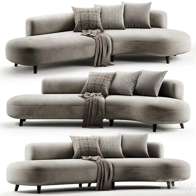 Polyester corner sofa 3dsMax Model