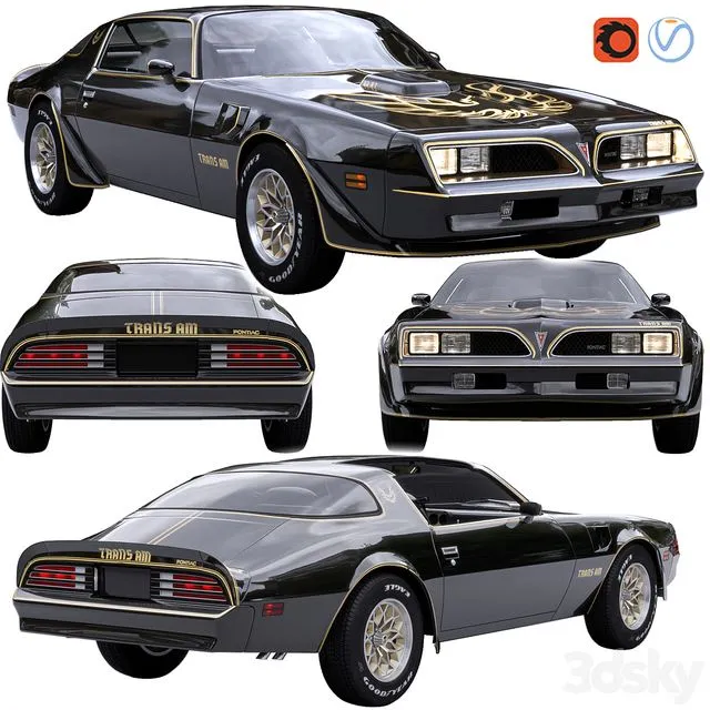 Pontiac Firebird Trans Am 1977 3dsMax Model