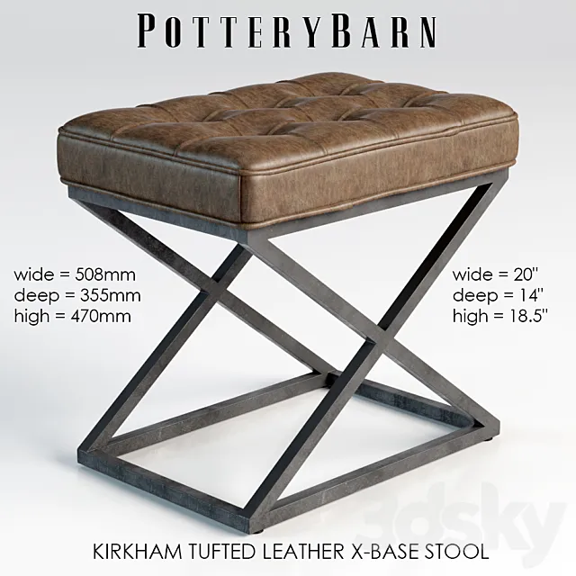 Poof Pottery Barn 3DS Max Model