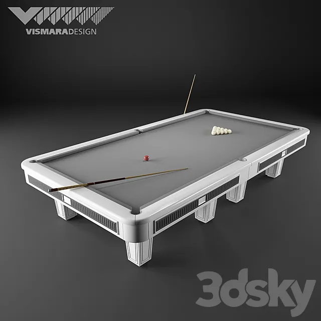 Pool table Vismara Design RUSSIAN POOL – ART DECO 3DS Max Model