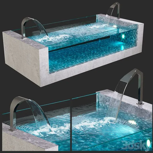Pool waterfalls Aquaviva Victoria Aquaviva Gusak 3dsMax Model