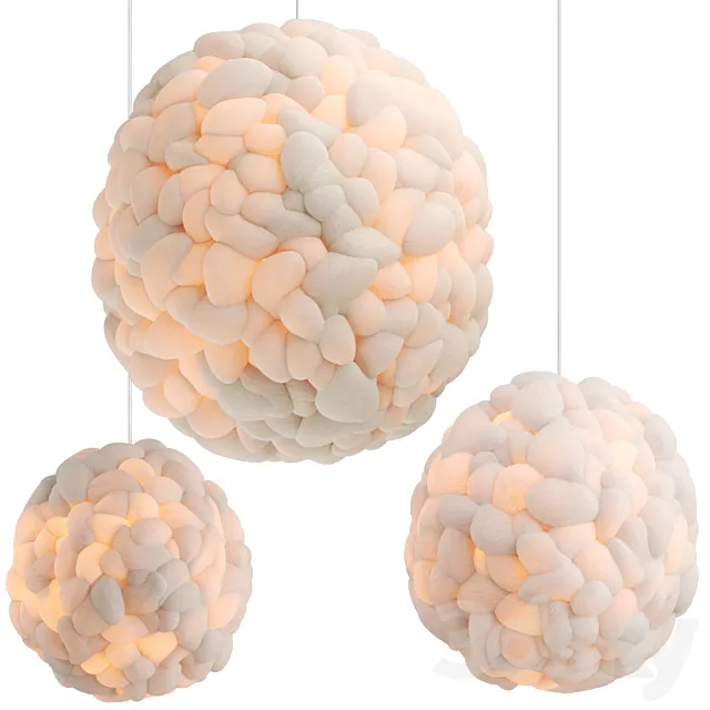 Popcorn and Cloud Lamp by Helen Loom 3ds Max