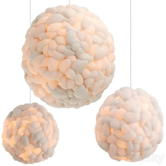 Popcorn and Cloud Lamp by Helen Loom 3dsMax Model