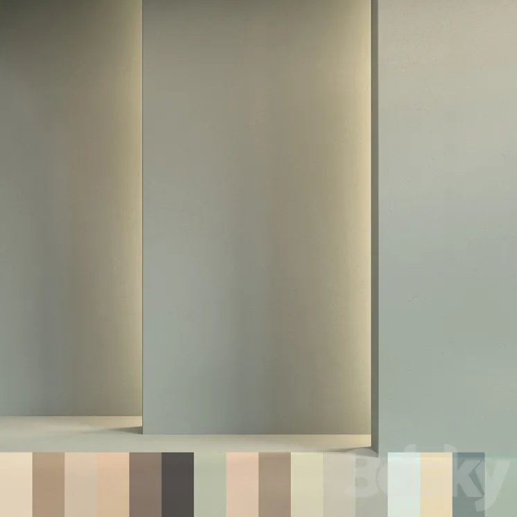 Popular wall interior paint colors (16 colors) 3DS Max Model