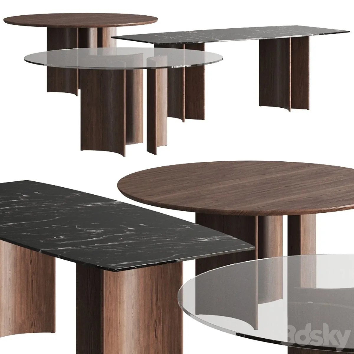 Porada Alan Dining Tables 3dsMax Model