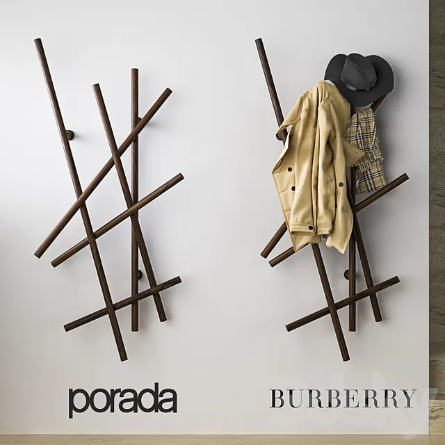 Porada & Burberry Set in the hallway 3DSMax File