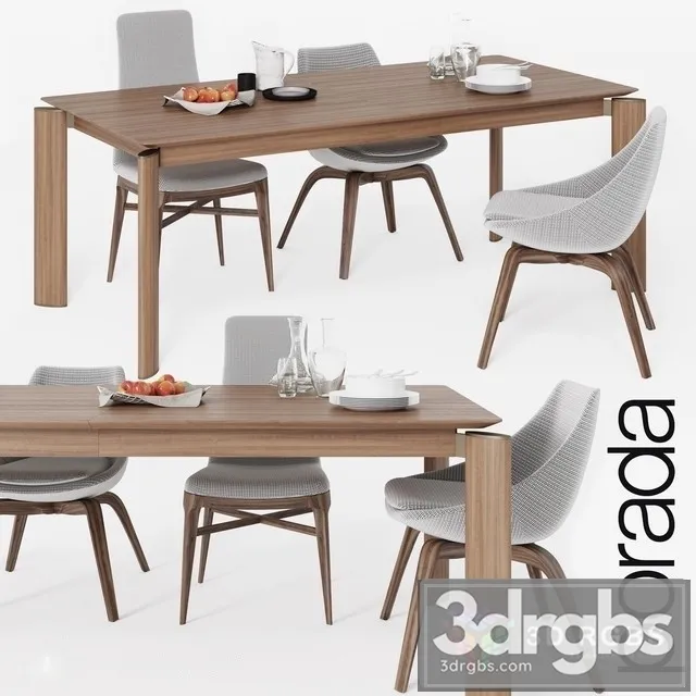 Porada Table and Chair 3dsmax Download