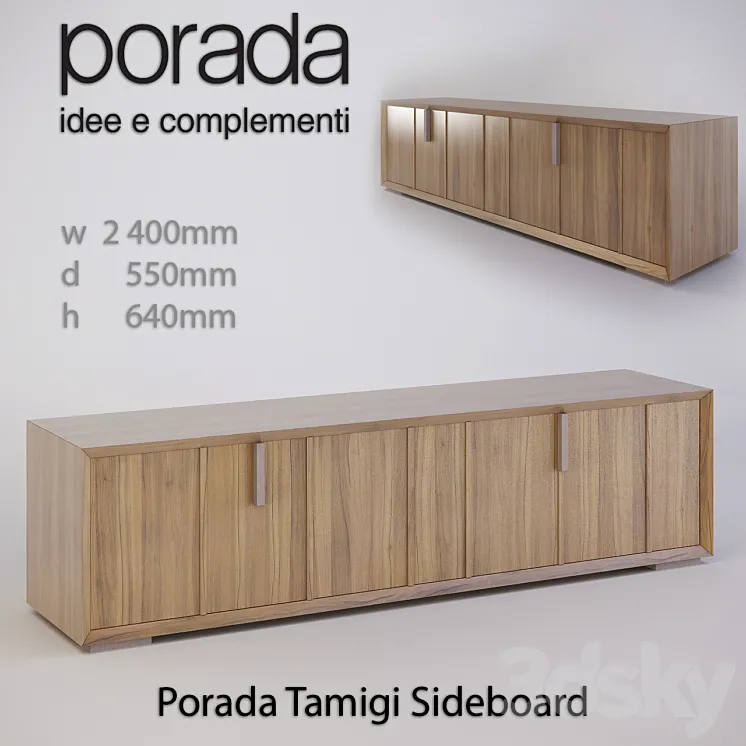 Porada Tamigi Sideboard 3DS Max