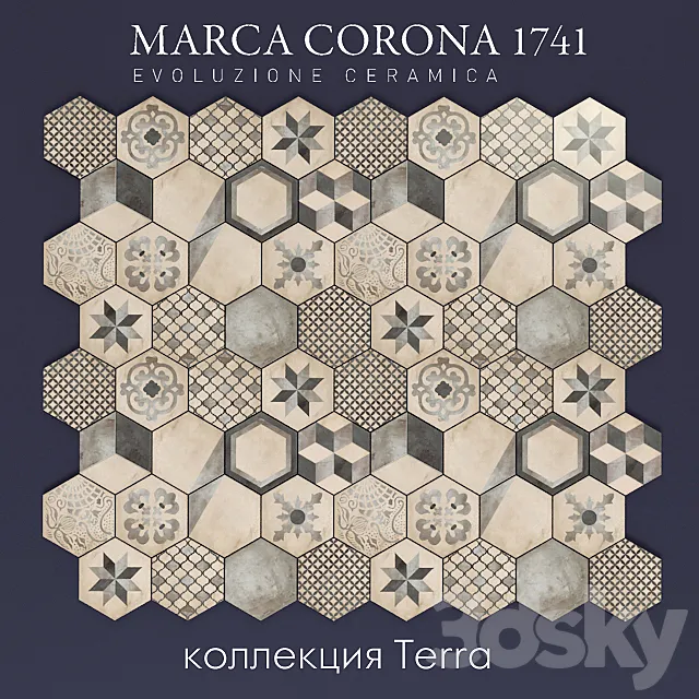 Porcelain Marca Corona Terra 3DS Max Model