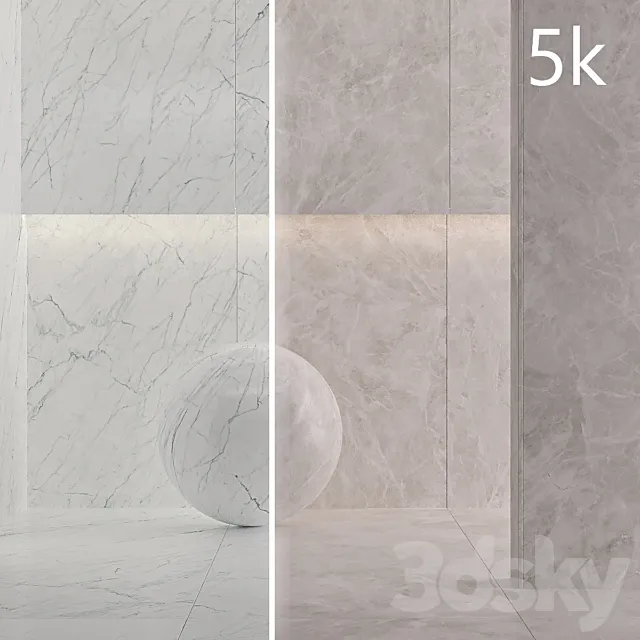 Porcelain tile Laminam STATUARIETTO AIR Diamond Cream Lucidato. 3000×1000 mm. 3ds Max