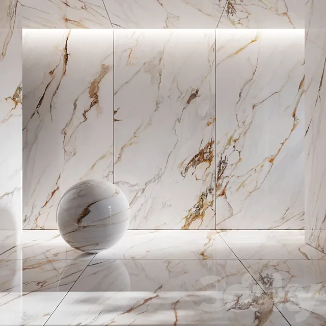 Porcelain tiles Calacatta Gold 3ds Max