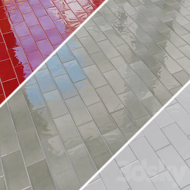 Porcelain tiles EQUIPE MASIA 7.5×15 cm 3ds Max