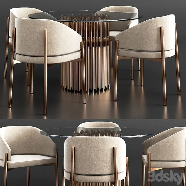 PORRO Dinning Set 3dsMax Model