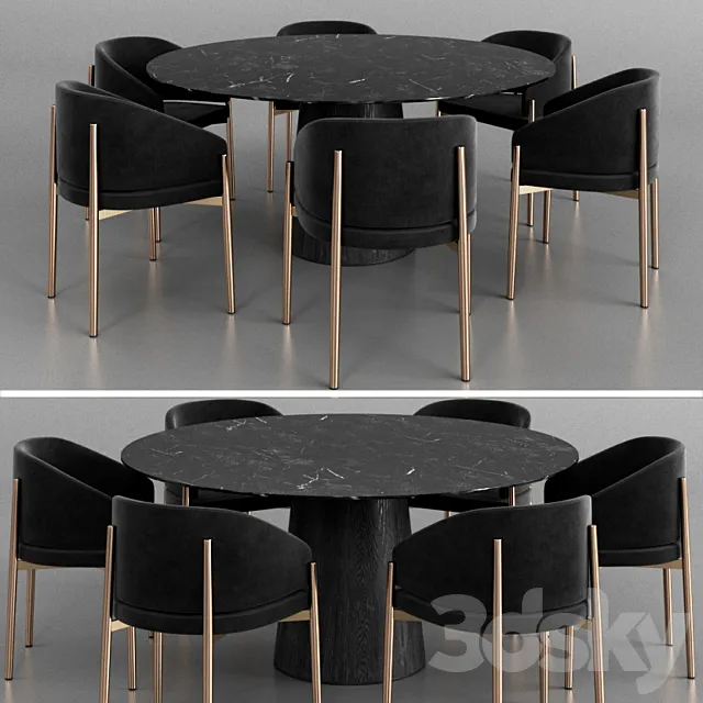 Porro Frank armchair and Materic table 2 3DSMax File