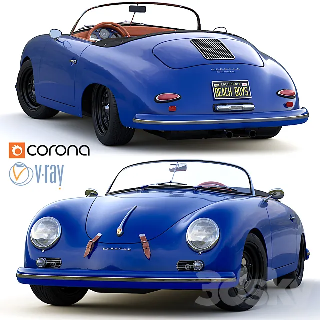 Porsche 356 A Speedster 1956 3DS Max Model