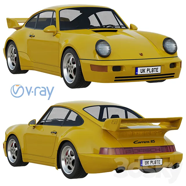 Porsche 911 3.8 Carrera RS (964) 3DS Max Model