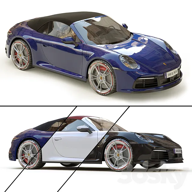Porsche 911 Carrera (Cabriolet) 3ds Max