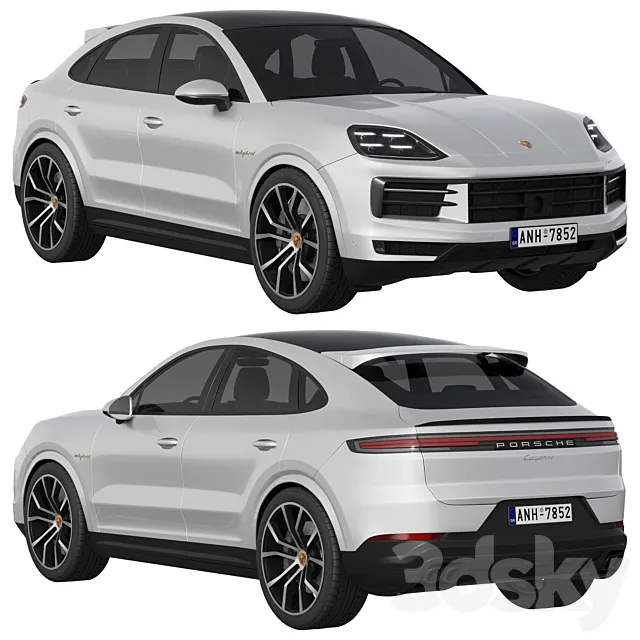 Porsche Cayenne E-Hybrid Coupé 2024 3DS Max Model