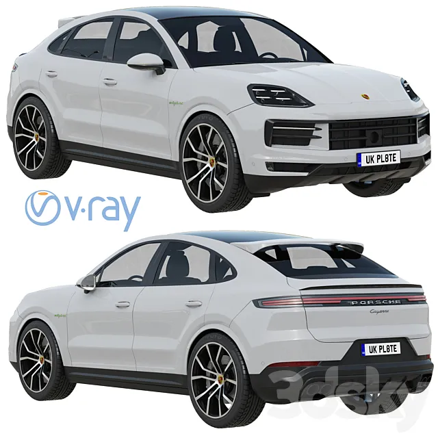 Porsche Cayenne E-Hybrid Coupe 2024 3DS Max Model