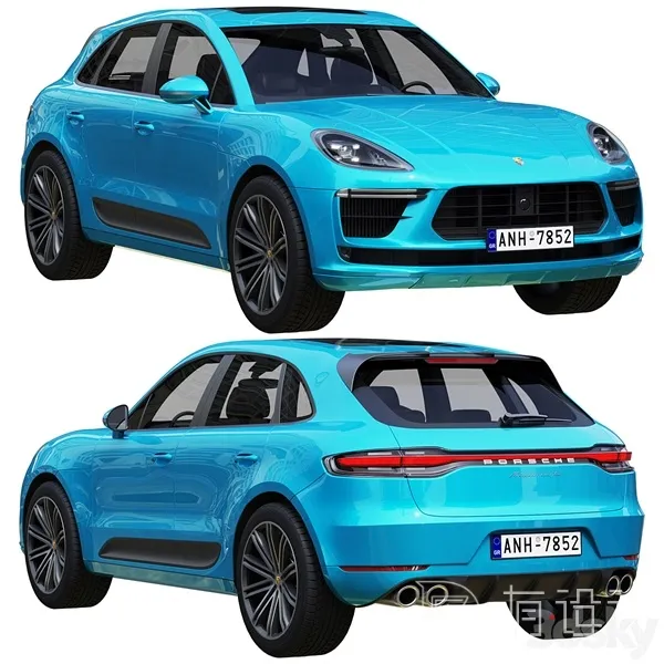 Porsche Macan Turbo 2020 3D Model – 3536