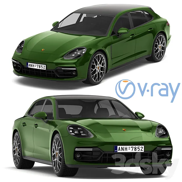 Porsche Panamera GTS Sport Turismo 2019 3ds Max