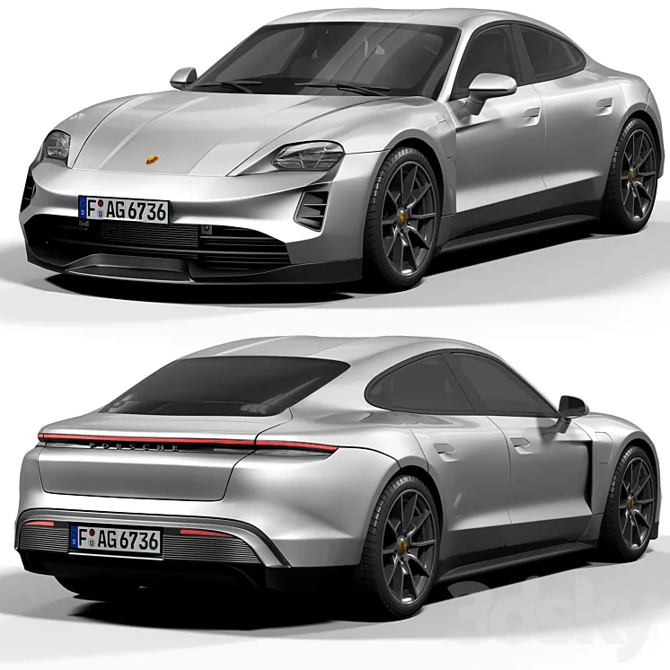 Porsche Taycan GTS 2022 3DS Max Model