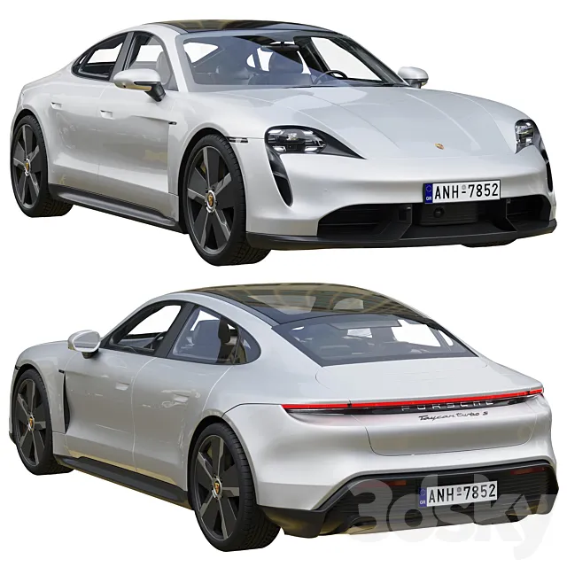 Porsche Taycan Turbo S 3DS Max Model