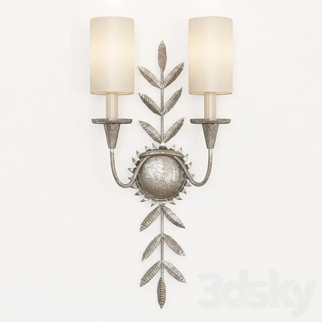 Porta Romana Beatrice Wall Light – Venetian Gold _ Silver 3ds Max