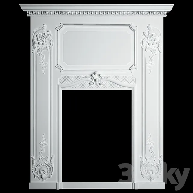 Portal for the fireplace 3DS Max Model