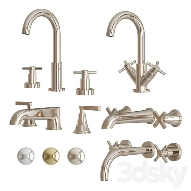 Porter Faucet Set 3ds Max