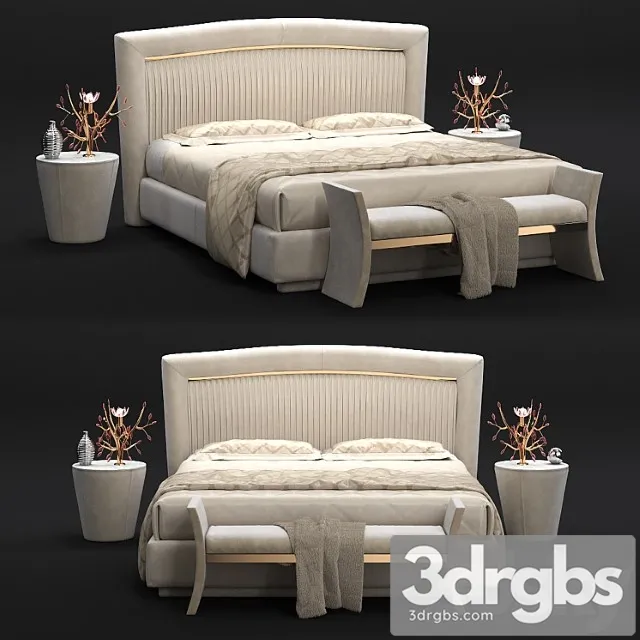Portofino Pleated Bed And Richard Couch 3dsmax Download