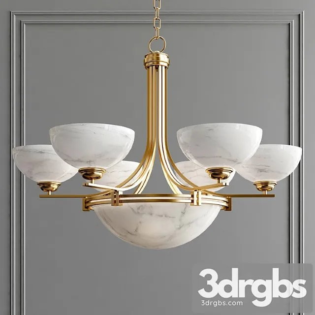 Possini euro deco brass chandelier