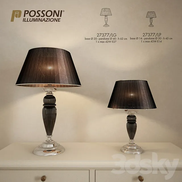 Possoni Table lamp 3DSMax File
