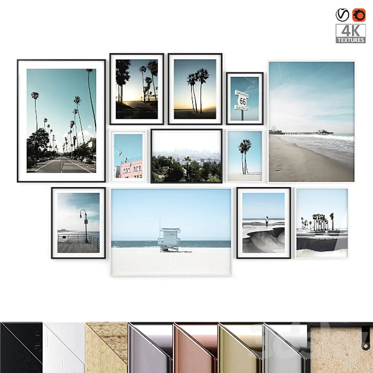 “Poster Set “”Beach Palms””” 3DS Max