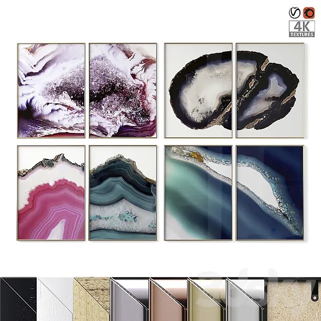 Posters Set “Agate” 3ds Max