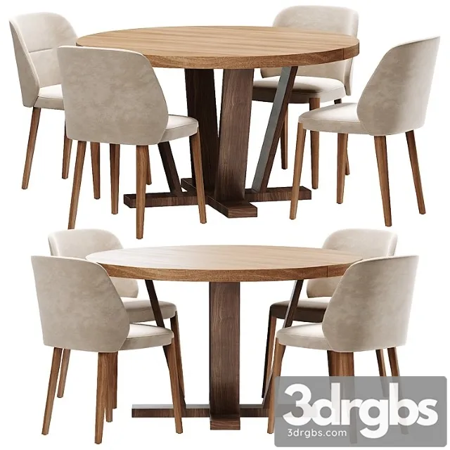 Potocco concha aura dining set