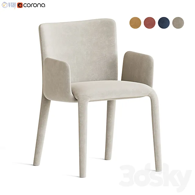 Potocco Lars Dining Chair 3DS Max Model