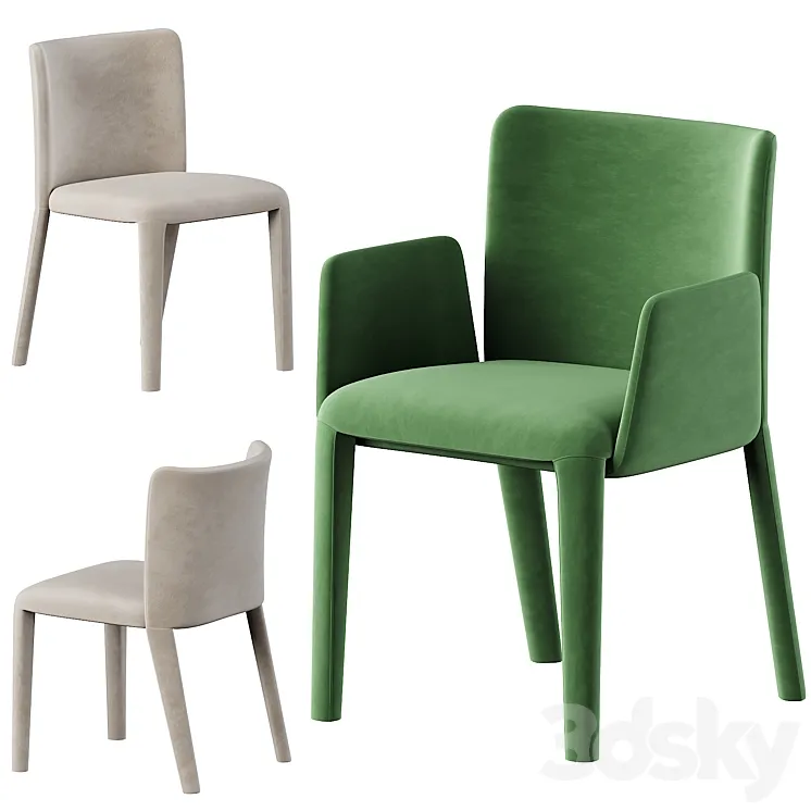 Potocco lars dining chair 3DS Max Model