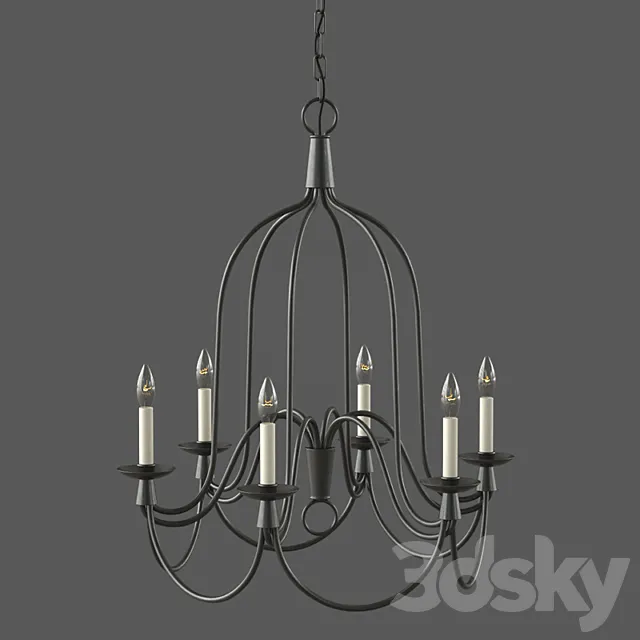 Pottery Barn – Armonk Chandelier 3ds Max